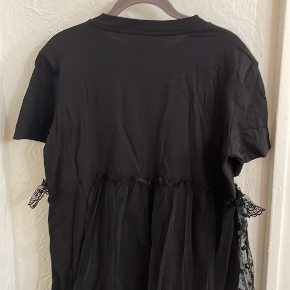 Simone Rocha Black Lace-Trim T-Shirt Maxi Dress - Picture 5 of 7